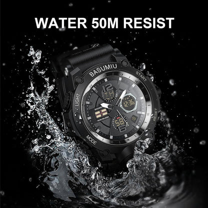 HOTGold Military Dive Tactical Digital Man Watches for Men Nice Luxury Waterproof Diver Mens Watches Work Black Sports