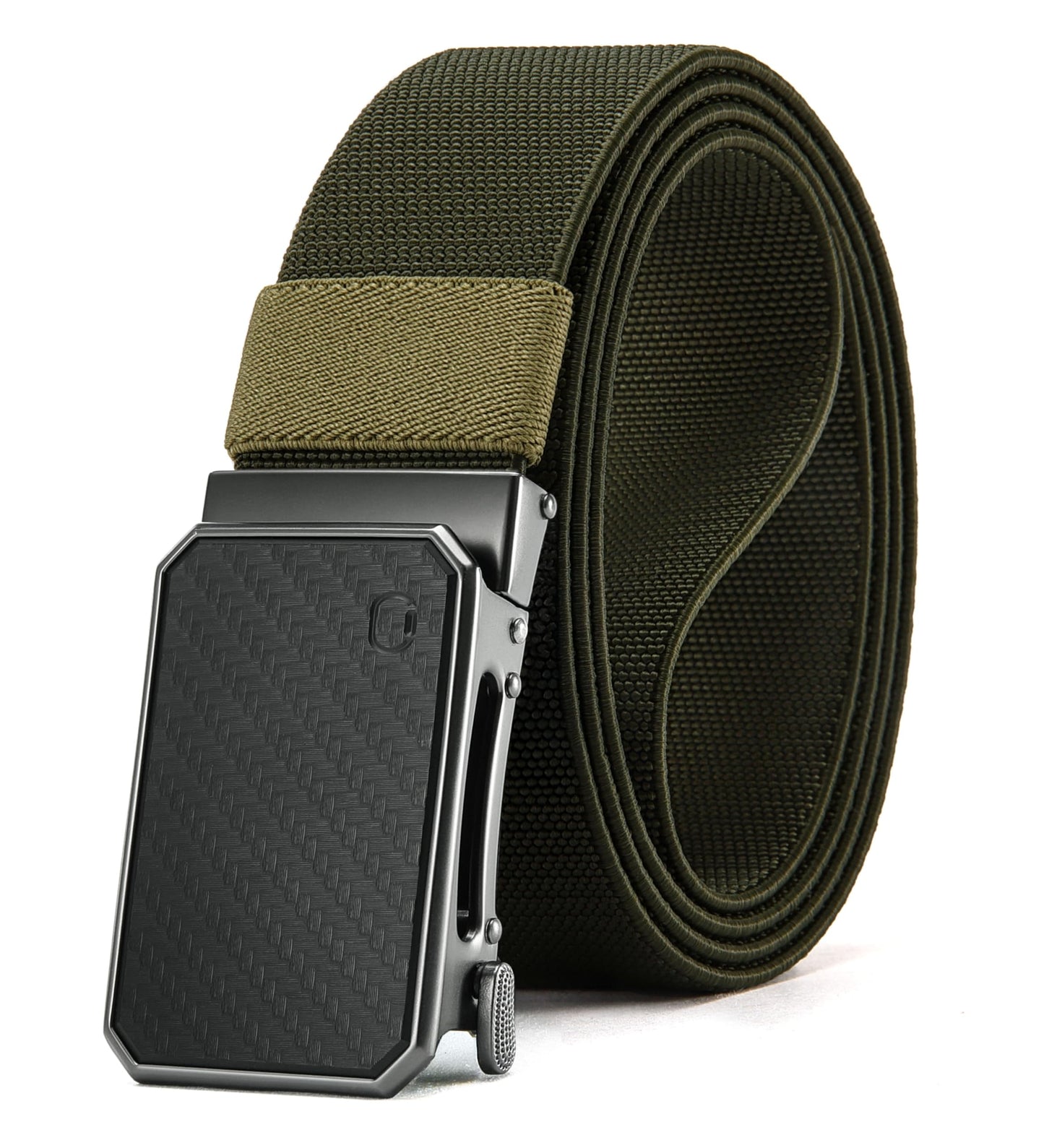 HOTCHAOREN Mens Ratchet Belt – 1.5" Stretch Nylon Belts for Casual, Work, Golf – Adjustable Fit for Everyday Comfort