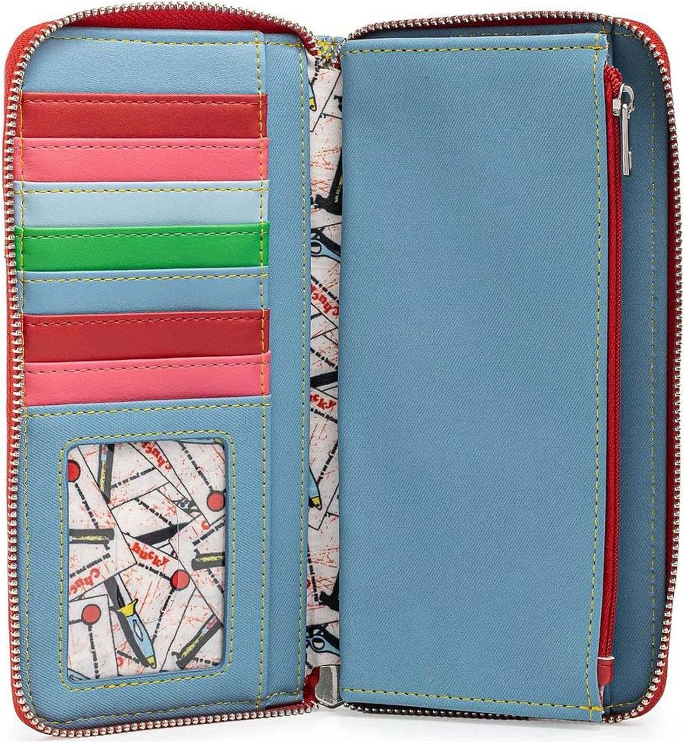 HOTLoungefly Childs Play Chucky Good Guys Doll Cosplay Zip Around Wallet Licensed