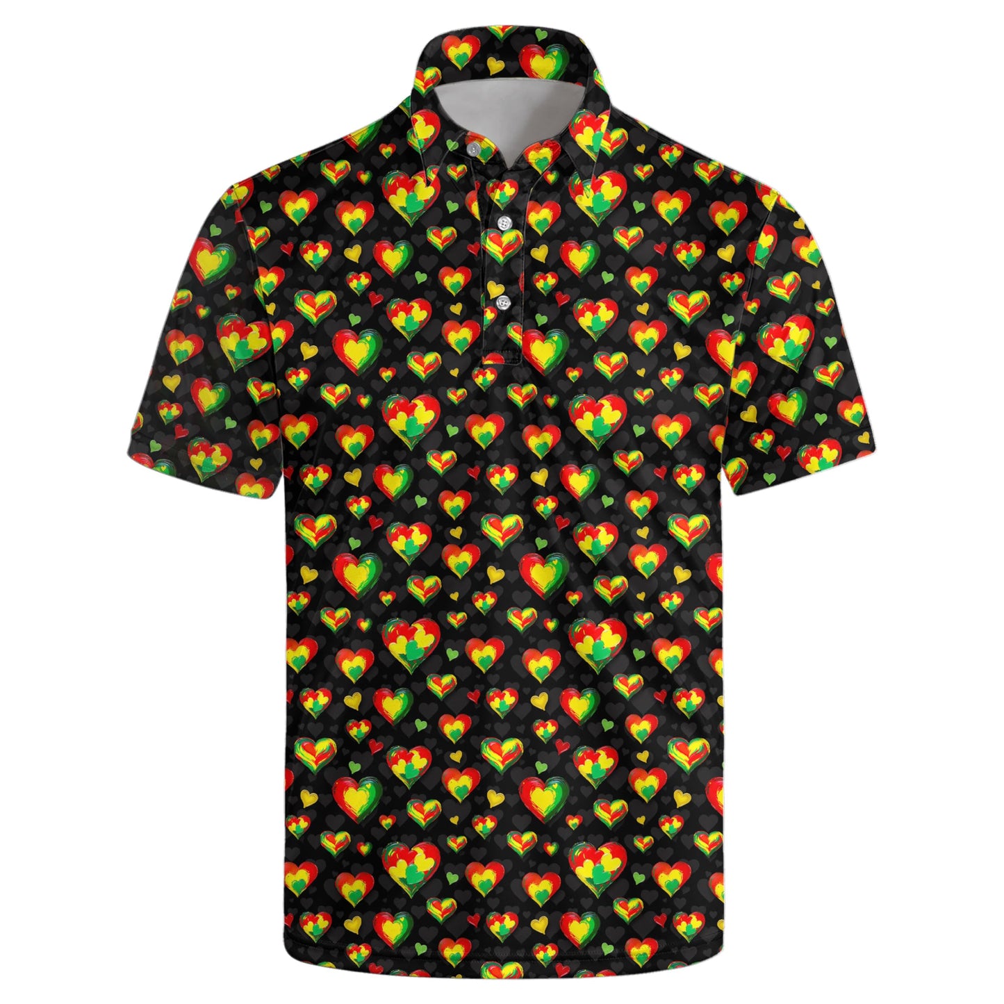 HOTGolf Polo Shirts for Men Funny Print Quick Dry Short Sleeve Performance Golf Shirts Moisture Wicking Polo Shirts