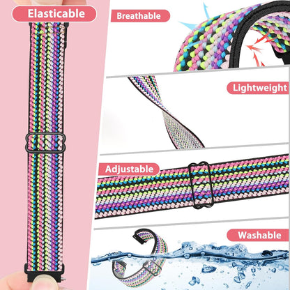 HOTTumpCez Quick Release Watch Band - Choice of Width -18mm 19mm 20mm 22mm 24mm Watch Bands, Solo Loop Adjustable Elastic Nylon Watch Straps Replacement Wristband for Men Women