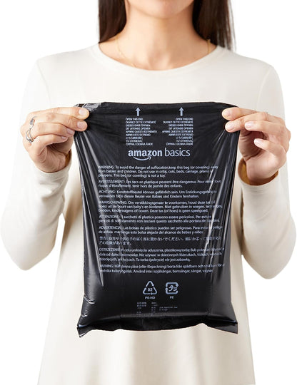 HOTAmazon Basics Dog Poop Leak Proof Bags with Dispenser and Leash Clip, Unscented, 13" x 9", 900 Count (60 Rolls)