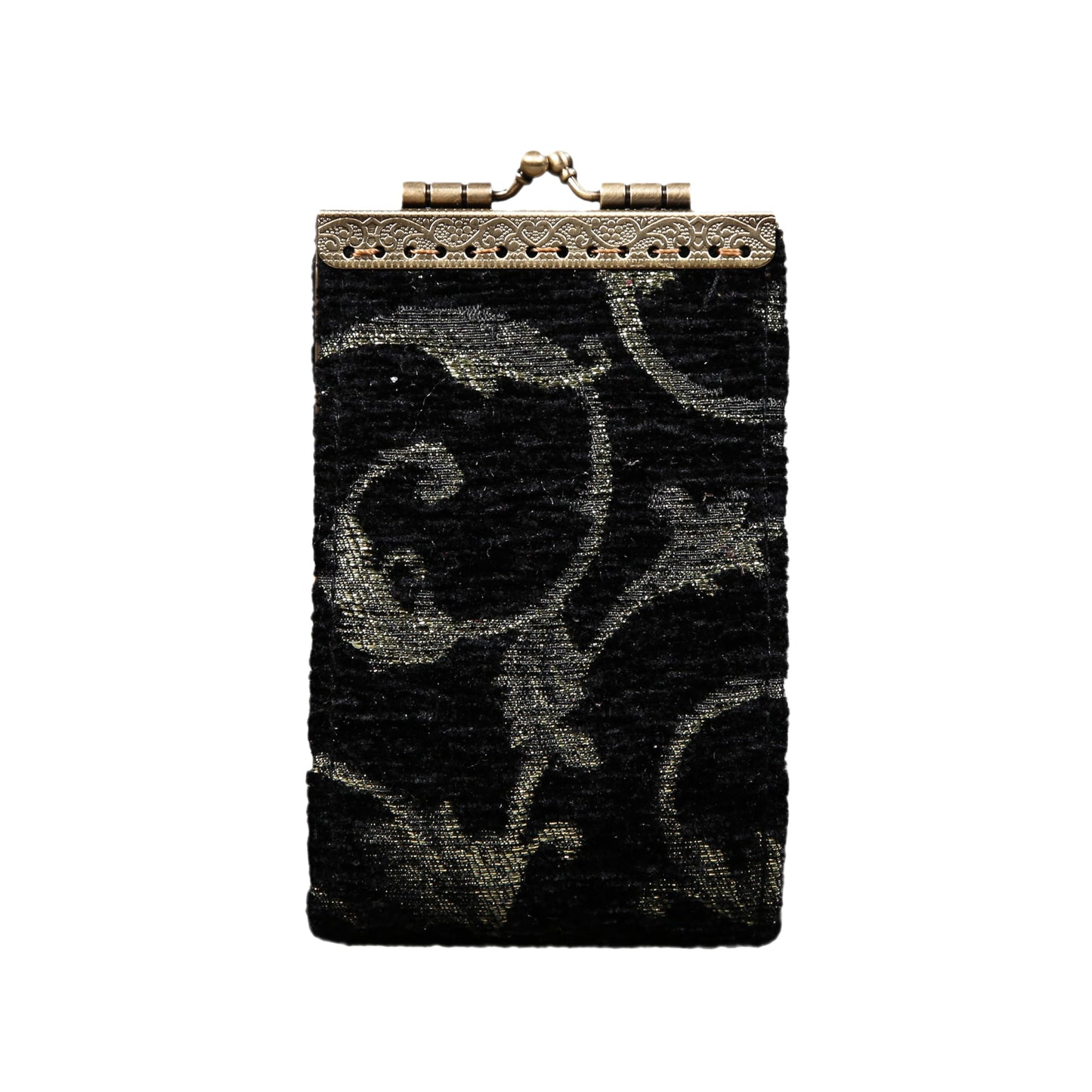 HOTAngelina's Palace Carpet Wallet Vintage Kiss Lock ID Pouch,Clasp Card Holder