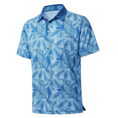 HOTGolf Shirts for Men Dry Fit Short Sleeve Print Performance Moisture Wicking Polo Shirt