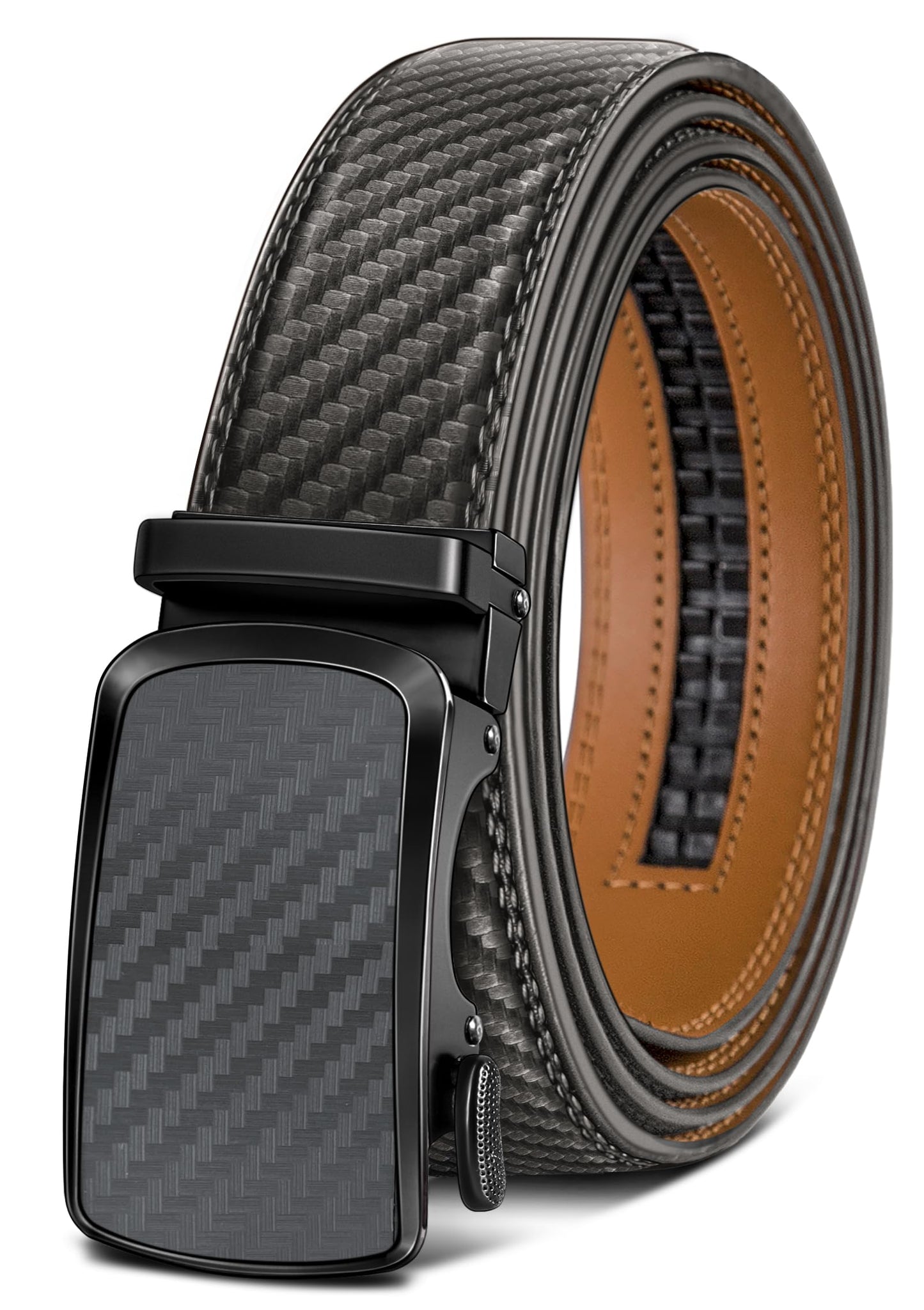 HOTBULLIANT Men's Belt,Brand Ratchet Belt Of Genuine Leather For Gift Men Dress,Size Customized