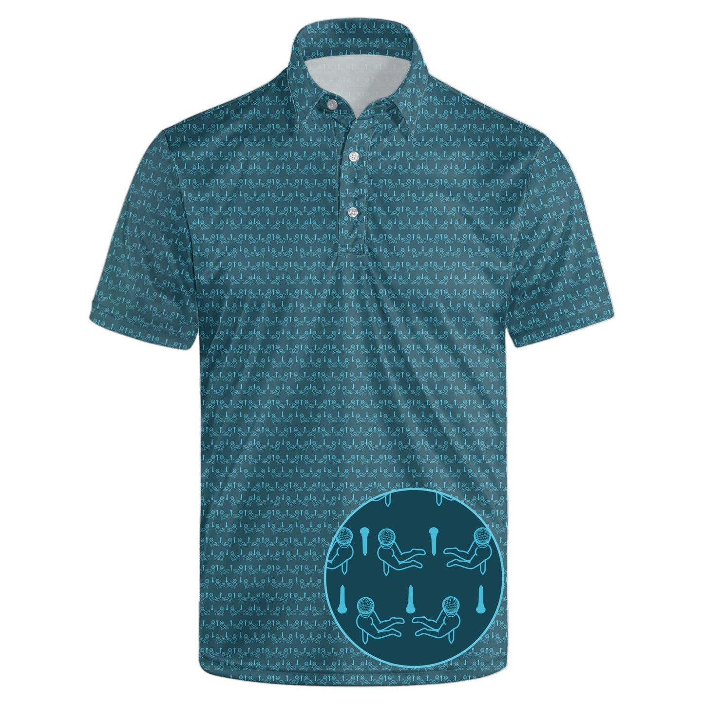 HOTGolf Polo Shirts for Men Funny Print Quick Dry Short Sleeve Performance Golf Shirts Moisture Wicking Polo Shirts