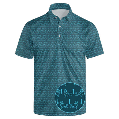 HOTGolf Polo Shirts for Men Funny Print Quick Dry Short Sleeve Performance Golf Shirts Moisture Wicking Polo Shirts