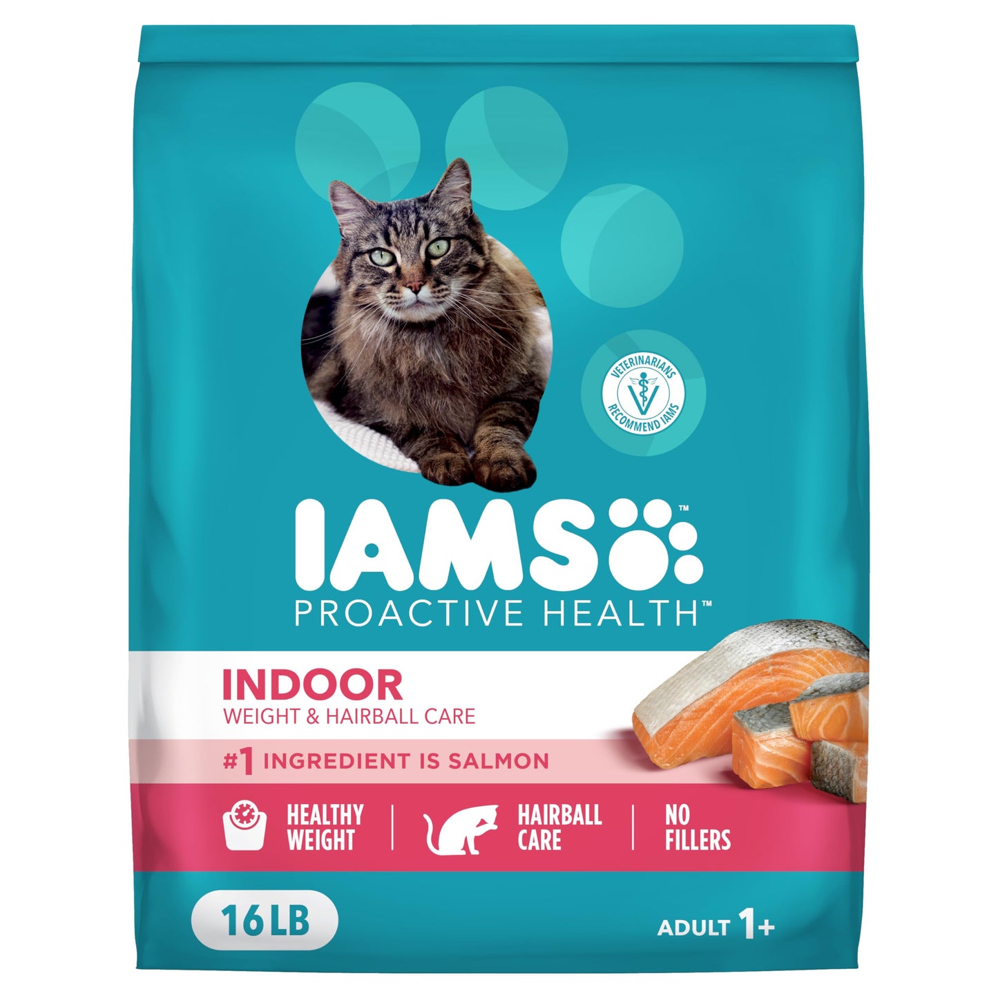 HOTIAMS Proactive Health Indoor Dry Cat Food, Chicken & Turkey, 7 lb | Vet-recommended, Real Chicken #1 Ingredient, Proprietary Fiber Blend, Prebiotics for Healthy Digestion, Hairball Control