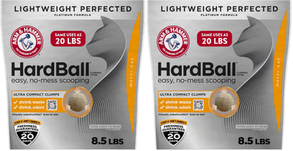HOTARM & Hammer Hardball Clumping Cat Litter, Garden Bloom, 14.5 Lbs | Lightweight 5-in-1, 24/7 Odor Control, Easy Clean Up, Non-Clay Formula, 99.9% Dust-Free, Multi-Cat