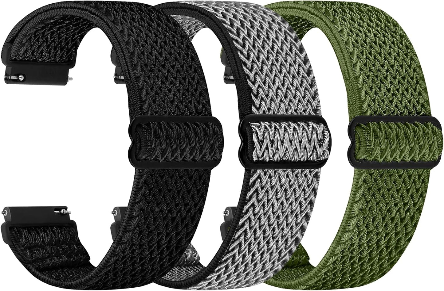 HOTTumpCez Quick Release Watch Band - Choice of Width -18mm 19mm 20mm 22mm 24mm Watch Bands, Solo Loop Adjustable Elastic Nylon Watch Straps Replacement Wristband for Men Women