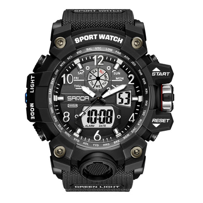 HOTKXAITO Men's Watches Sports Outdoor Waterproof Military Wrist Watch Date Multi Function Tactics LED Alarm Stopwatch