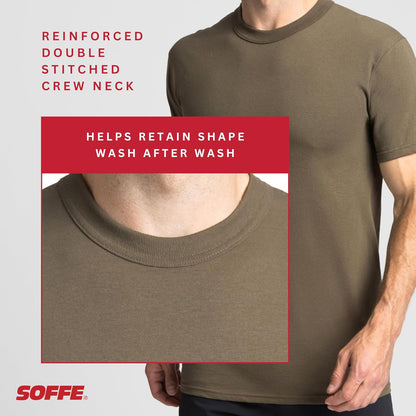 HOTSoffe Men's 3 Pack - USA Poly/Cotton Military Tee