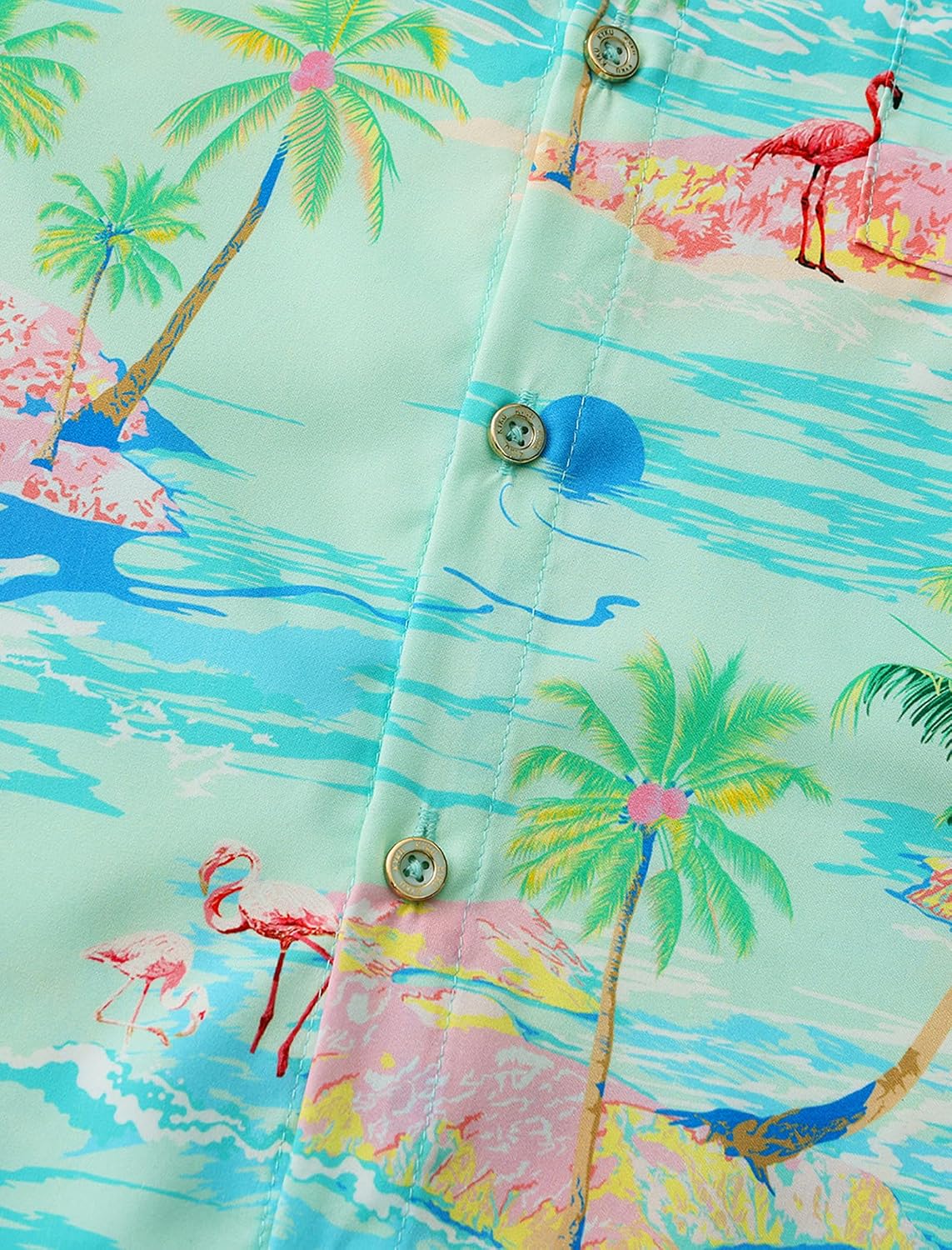 HOTKYKU Funky Hawaiian Shirt for Men Palm Beach Shirts Tropical Vacation Clothes