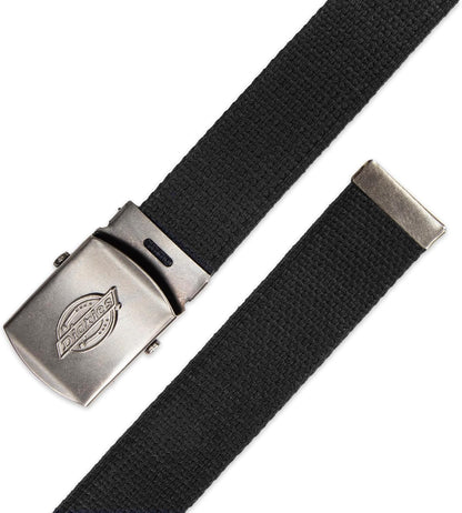 HOTDickies mens Fabric Web Plaque Logo Buckle Belt - Fits Up to Size 42" Waist
