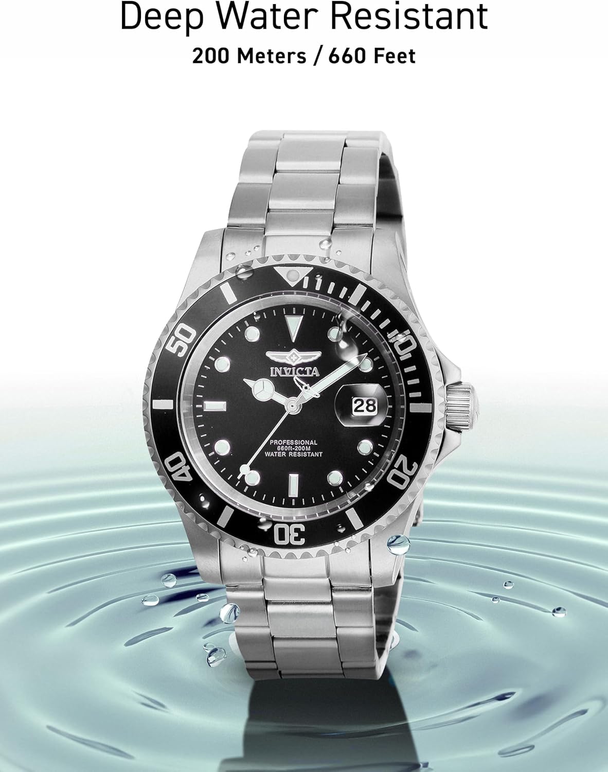HOTInvicta Men's Pro Diver Quartz Watch with Stainless Steel Strap