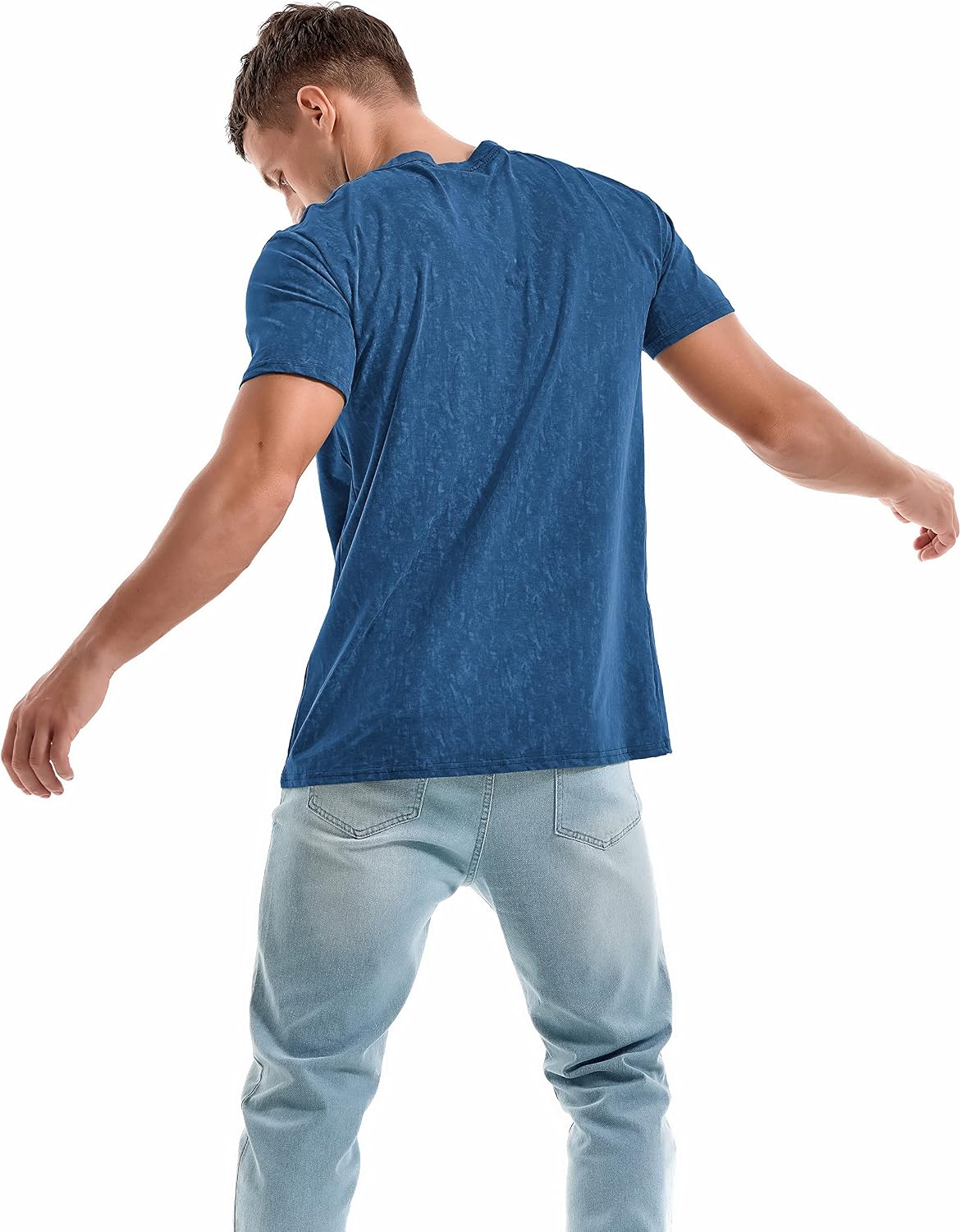 HOTKLIEGOU Men's T-Shirts - Premium Cotton Crew Neck Tees S - 4XL