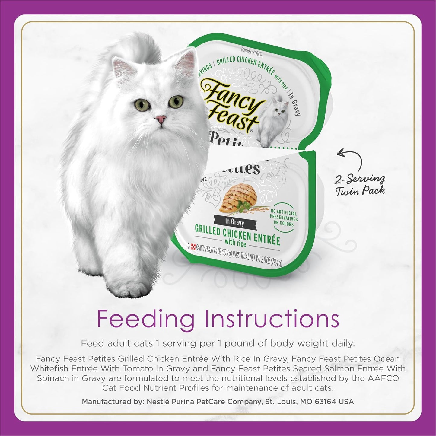 HOTPurina Fancy Feast Gourmet Wet Cat Food Variety Pack, Petites Gravy Collection, break-apart tubs, 24 servings - (Pack of 12) 2.8 oz. Tubs