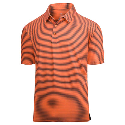 HOTEsabel.C Jacquard Golf Shirts for Men Dry Fit Short Sleeve Collared Polo | Moisture Wicking, Athletic Fit, 4-Way Stretch for Comfort, Wrinkle Free, Lightweight, Ideal for Golf, Casual & Work Wear