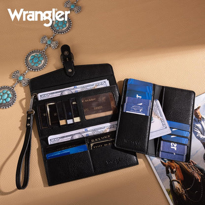 HOTMontana West X Wrangler Womens Wallet Western Wristlet for Women Rfid Wallet with Detachable Credit Card Holder