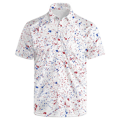 HOTGolf Polos for Men Funny Moisture Wicking Golf Shirts Performance Quick-Dry Polo Shirts Short Sleeve