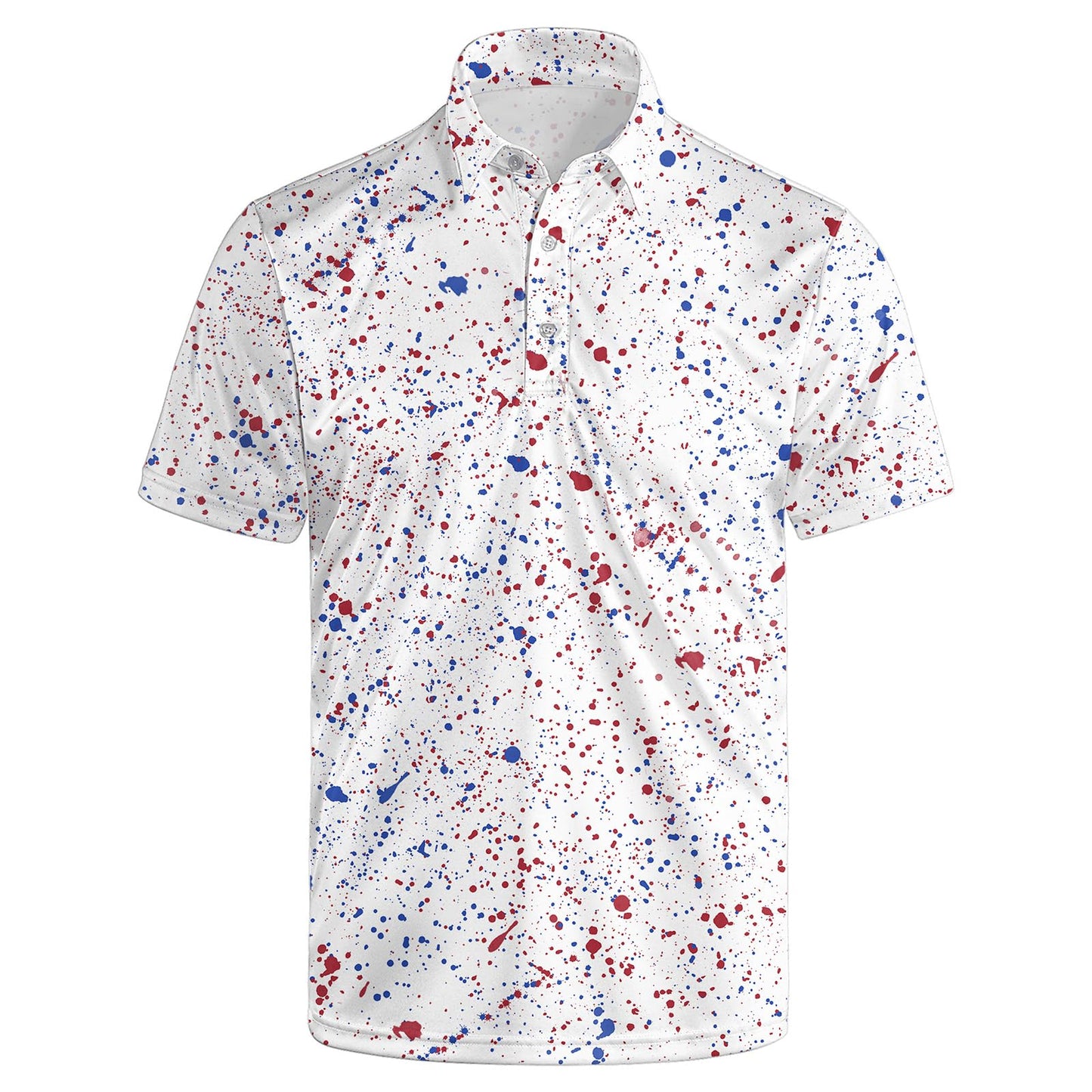 HOTGolf Polos for Men Funny Moisture Wicking Golf Shirts Performance Quick-Dry Polo Shirts Short Sleeve