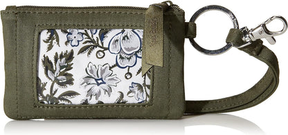 HOTVera Bradley Women's Cotton Zip ID Case and Lanyard Combo