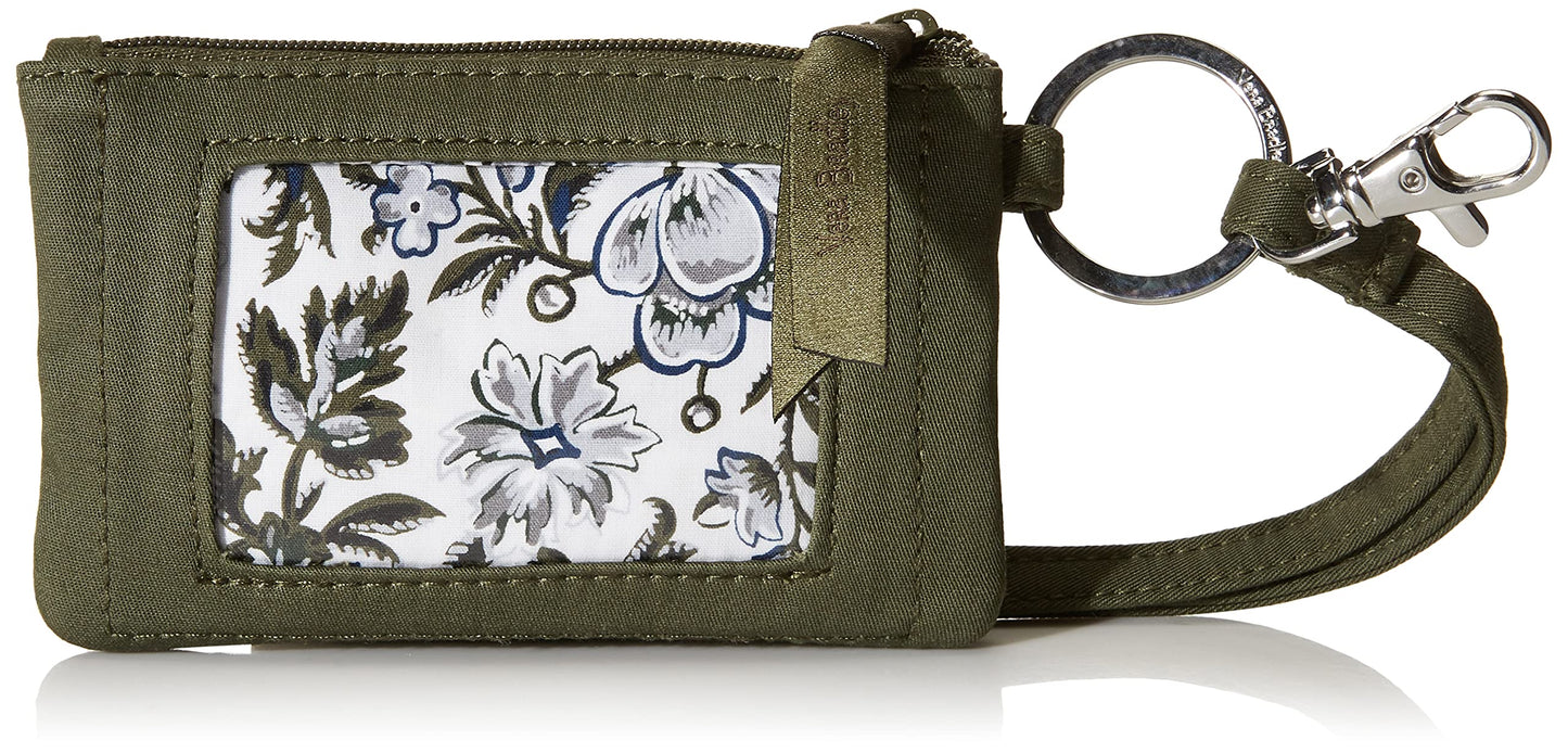 HOTVera Bradley Women's Cotton Zip ID Case and Lanyard Combo
