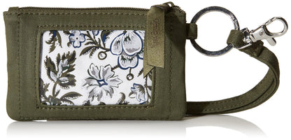 HOTVera Bradley Women's Cotton Zip ID Case and Lanyard Combo
