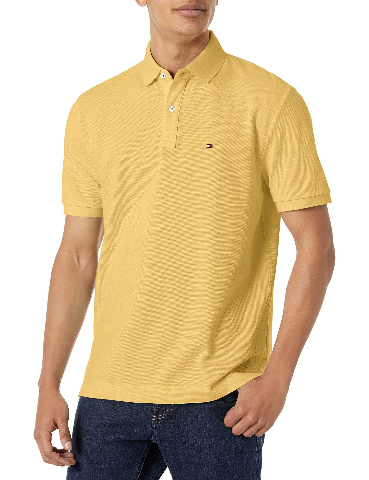 HOTTommy Hilfiger Men's Short Sleeve Cotton Pique Polo Shirt in Classic Fit
