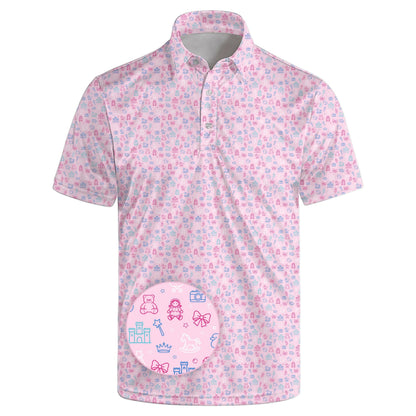 HOTGolf Polos for Men Funny Moisture Wicking Golf Shirts Performance Quick-Dry Polo Shirts Short Sleeve