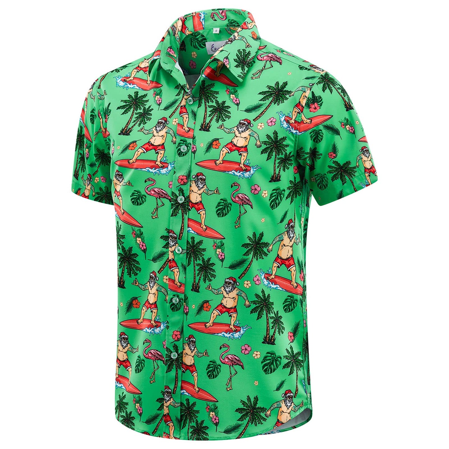 HOTEUOW Men's Hawaiian Shirt Short Sleeve Printed Button Down Beach Shirts