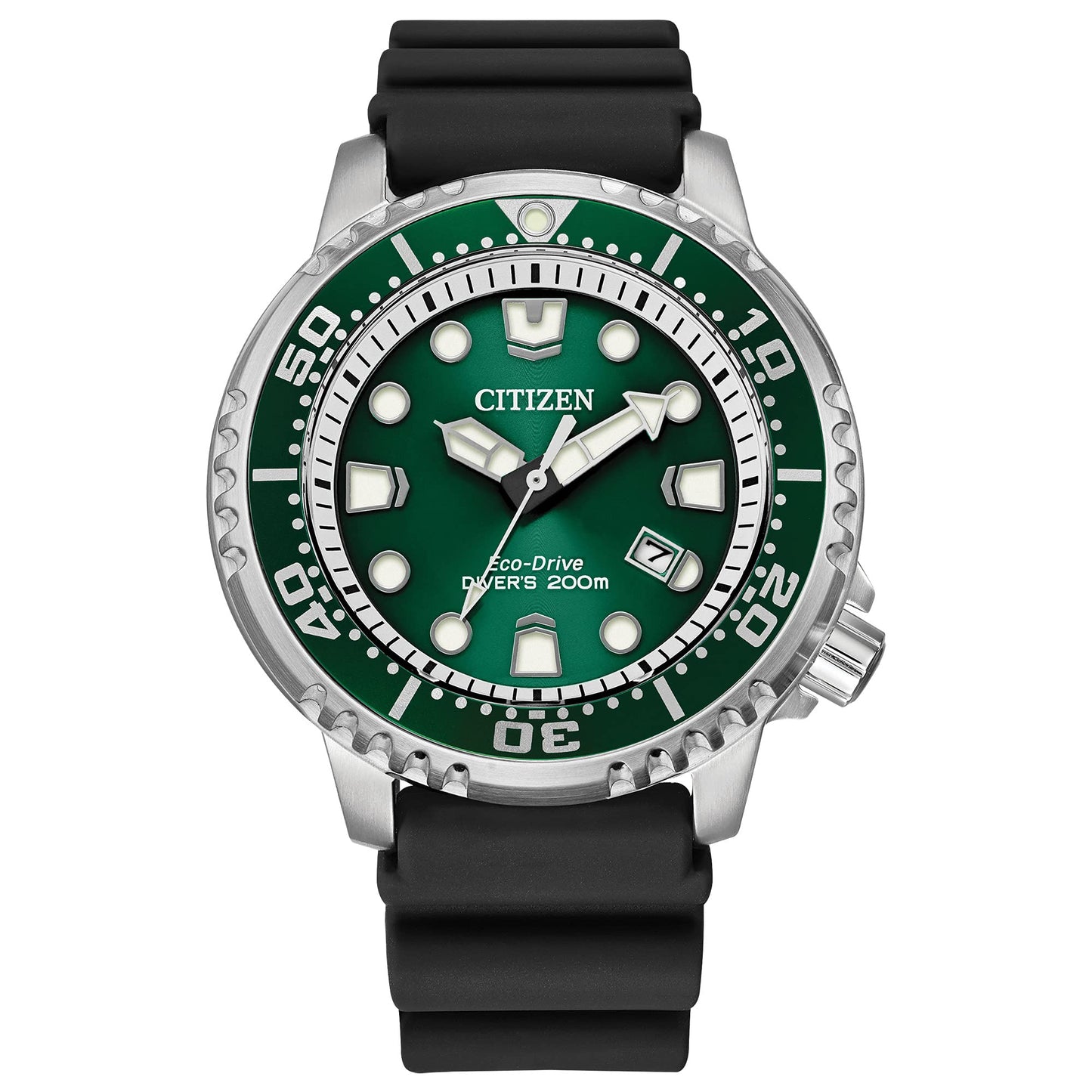HOTCitizen Promaster Dive Eco-Drive Watch, 3-Hand Date, ISO Certified, Luminous Hands and Markers, Rotating Bezel