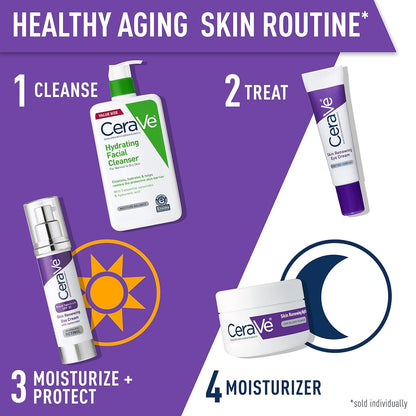 HOTCeraVe Skin Renewing Eye Cream For Wrinkles, Under Eye Cream With Peptides + Caffeine + Niacinamide, For Wrinkles & Crows Feet, Paraben Free & Opthalmologist Tested