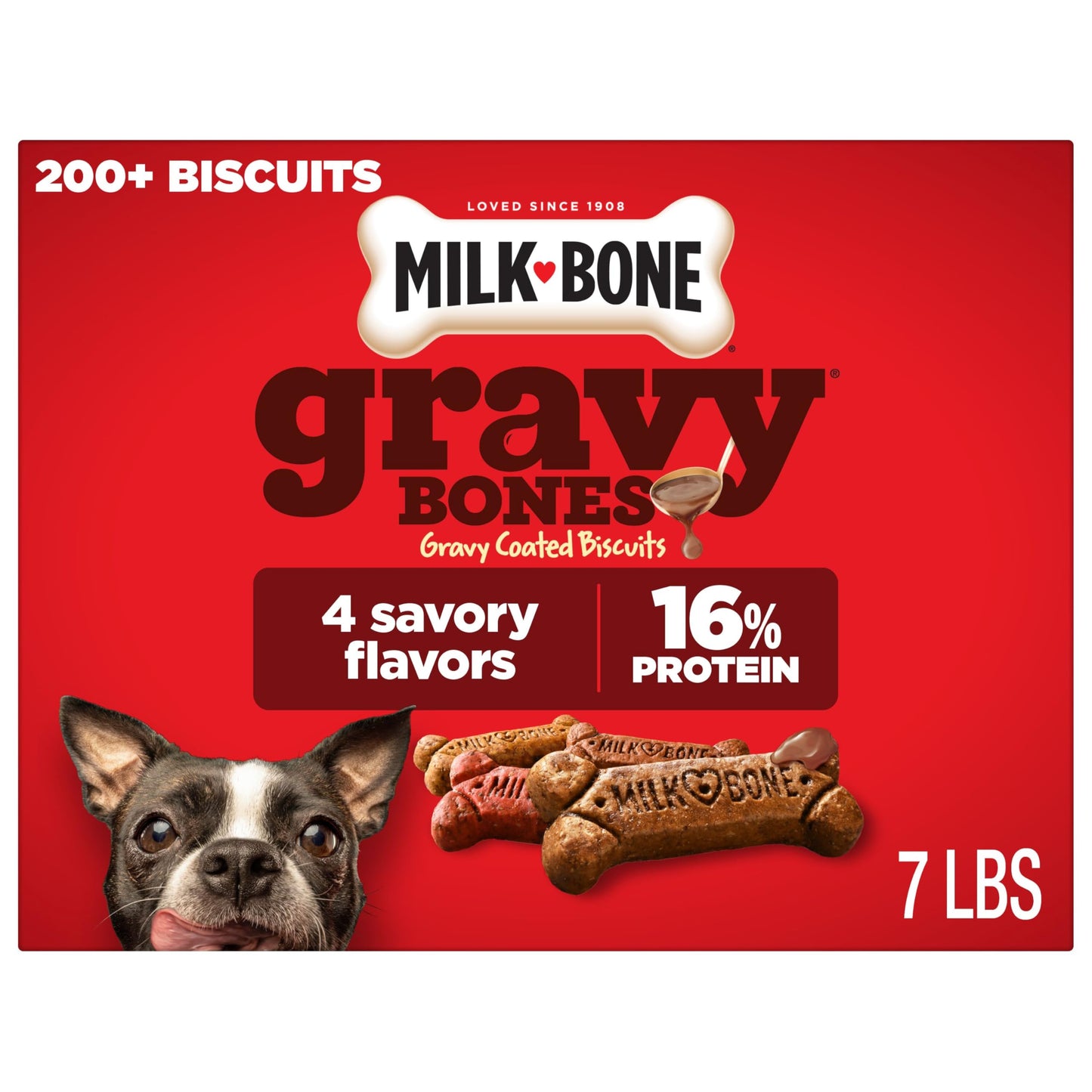 HOTMilk-Bone GravyBones Dog Biscuits, Gravy Coated Small Dog Treats, 7 Lb. Box