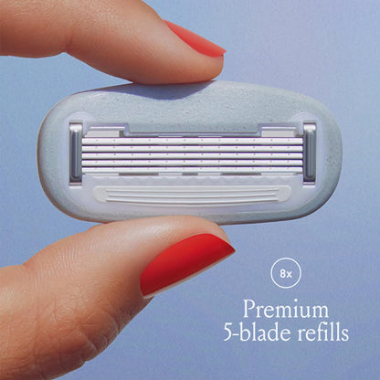 HOTBillie Women’s Razor Refill Blades 5-Blade Cartridges - 8 count