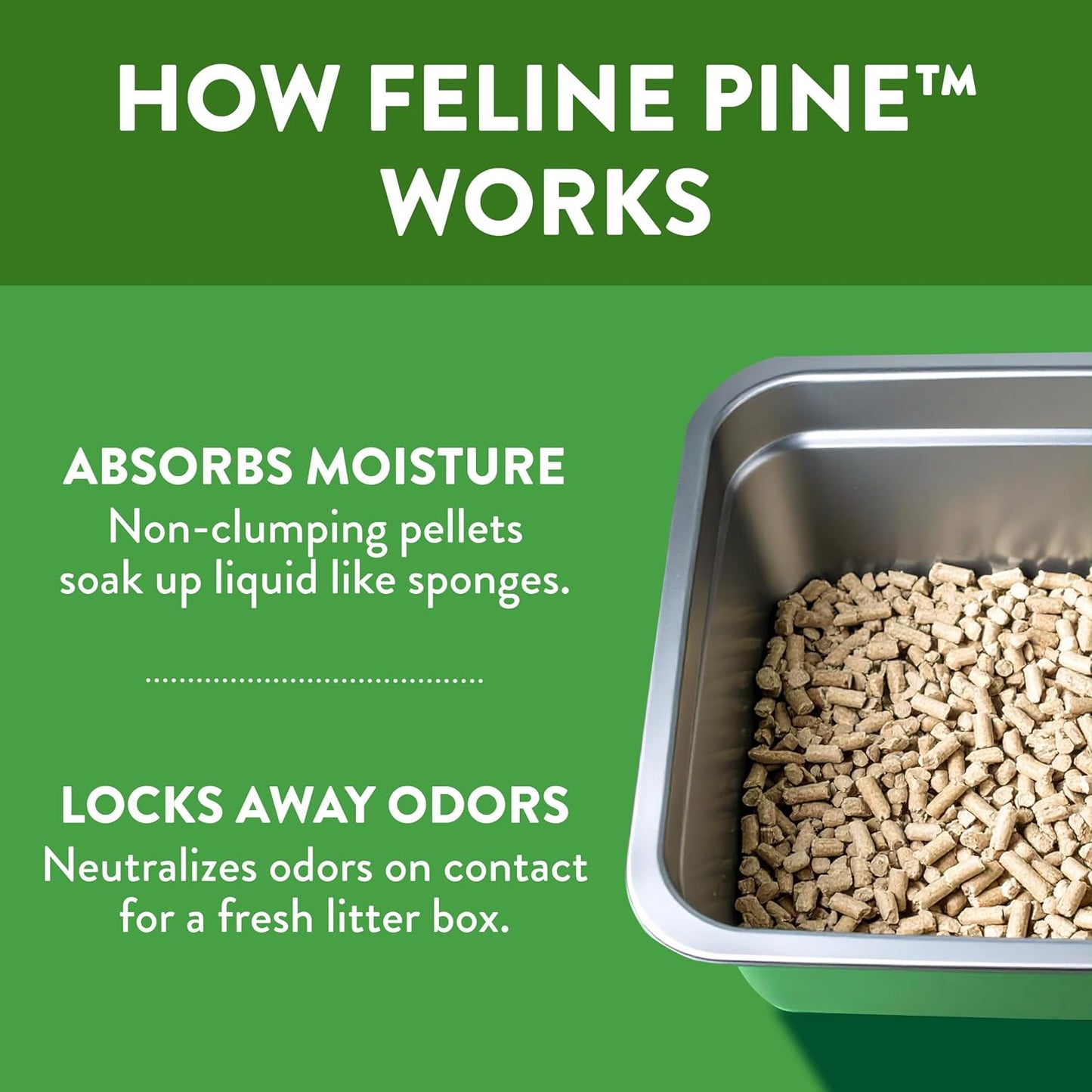 HOTFeline Pine Platinum Non-Clumping Cat Litter 17lb | Plant-Based Cat Litter, Natural Odor Control, Low Dust Cat litter, Unscented Formula, Lightweight & Low Dust