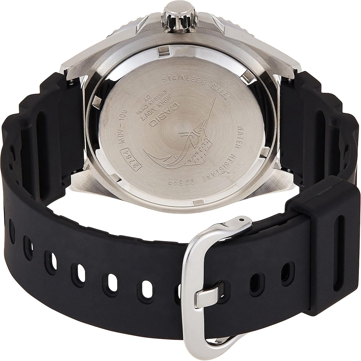 HOTCasio MDV106 Series | Unisex Analog Watch | 200M WR | Stainless Steel Case | Resin Band | 2 Hand Analog (HR, Min, SEC) | Date Display | Screw Down Crown/Screw Down Caseback | 3 Year Battery
