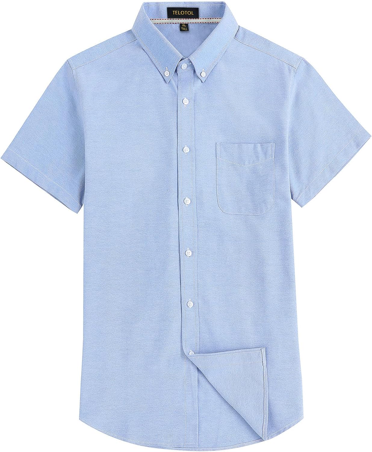 HOTMen's Oxford Dress Shirt Short Sleeve Button Down Shirts Business Casual with Chest Pocket for Gifts