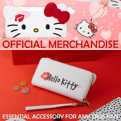 HOTHello Kitty Womens Wallet, Zip-Around Purse with Card Slots and Coin Pocket