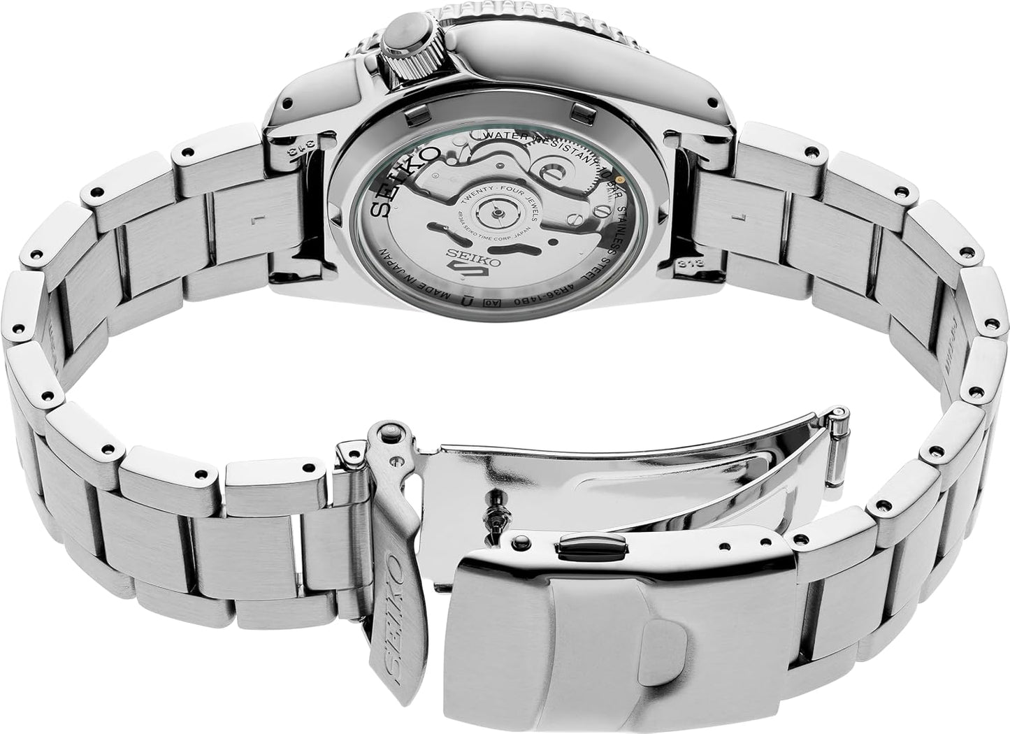 HOTSEIKO 5 Sports Men's Automatic Watch with Stainless Steel Case and Luminous Hands - Stylish Wrist Watches