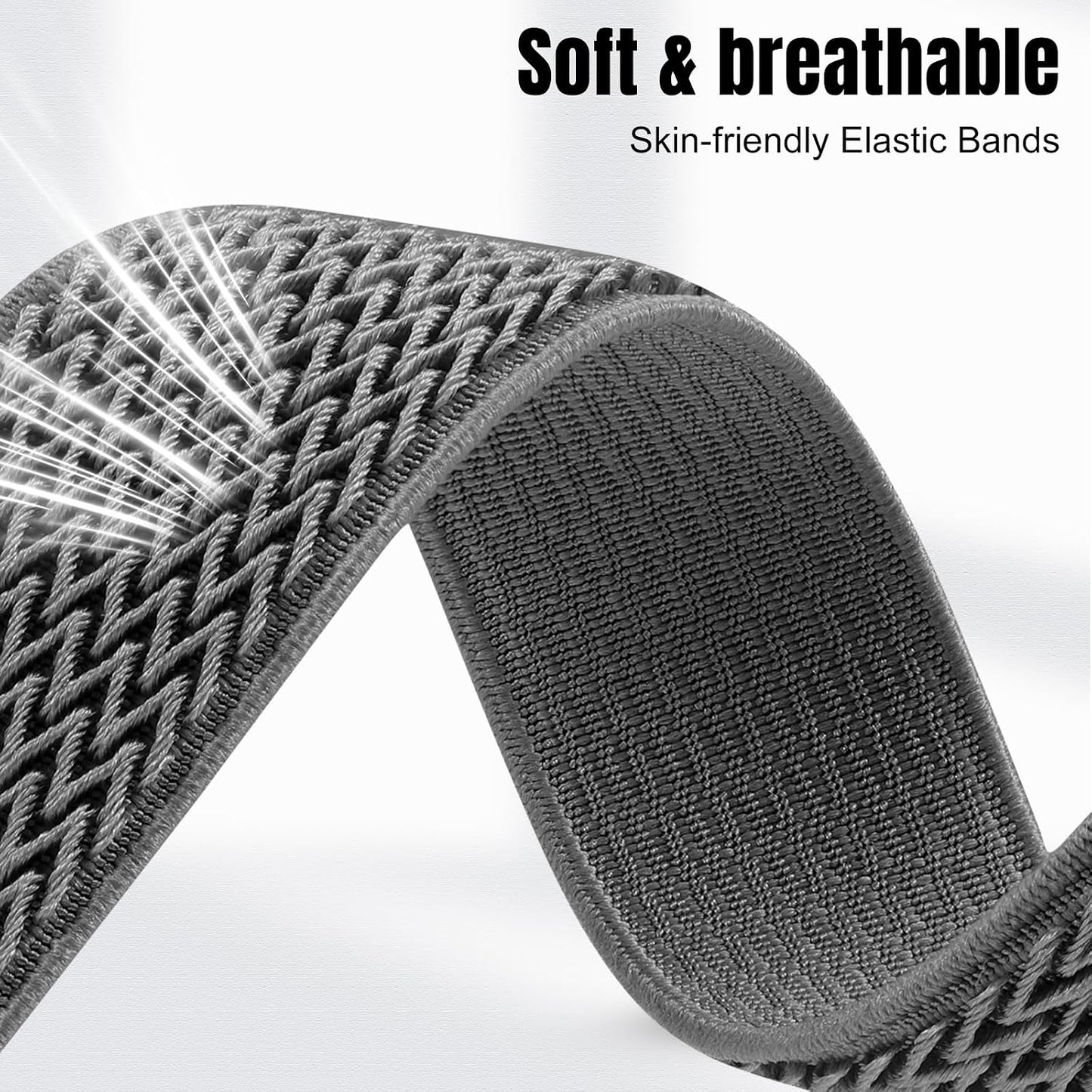 HOTEasuny 4 Pack Elastic 22mm 20mm 18mm Watch Band Compatible with Garmin Vivoactive 5/6 Watch Bands, Venu 3/4, Sport Quick Release Replacement Strap for Venu 3S/2S, Forerunner 165/265/255/55 Men Women