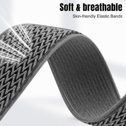 HOTEasuny 4 Pack Elastic 22mm 20mm 18mm Watch Band Compatible with Garmin Vivoactive 5/6 Watch Bands, Venu 3/4, Sport Quick Release Replacement Strap for Venu 3S/2S, Forerunner 165/265/255/55 Men Women