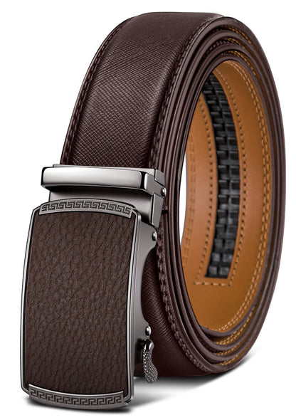 HOTBULLIANT Men's Belt,Slide Ratchet Belt Adjsutable For Men Suit Casual Jeans Gift Boxed,Trim To Fit