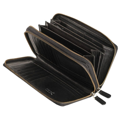 HOTLeather RFID Wallet Women – Modern RFID Womens Wallet- Big Multiple Compartments – Credit Card Holder – Handcrafted Genuine Leather -Carteras de Mujer Piel