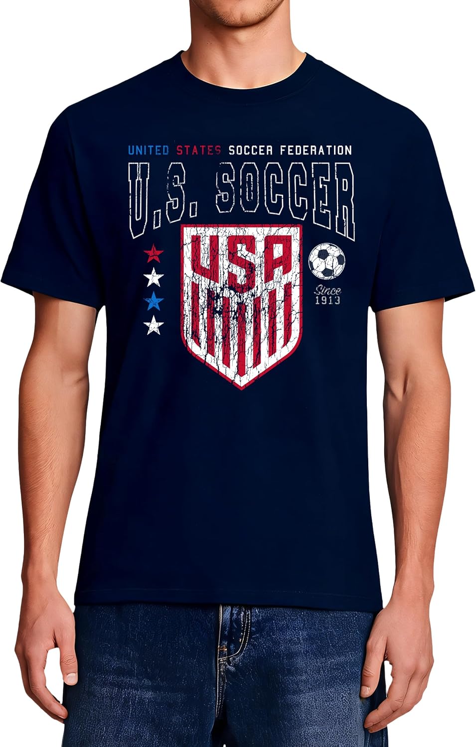 HOTIcon Sports Officially Licensed US Soccer Federation Cotton T-Shirt - Unisex Adult