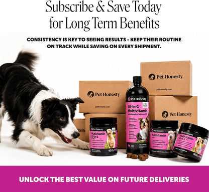 HOT10-in-1 Dog Multivitamin Supplement with Glucosamine & Probiotics - Hip & Joint Support, Digestive Health, Immune Support, Heart & Skin - All-in-One Daily Vitamins & Omega-3s (Peanut Butter, 90 ct)