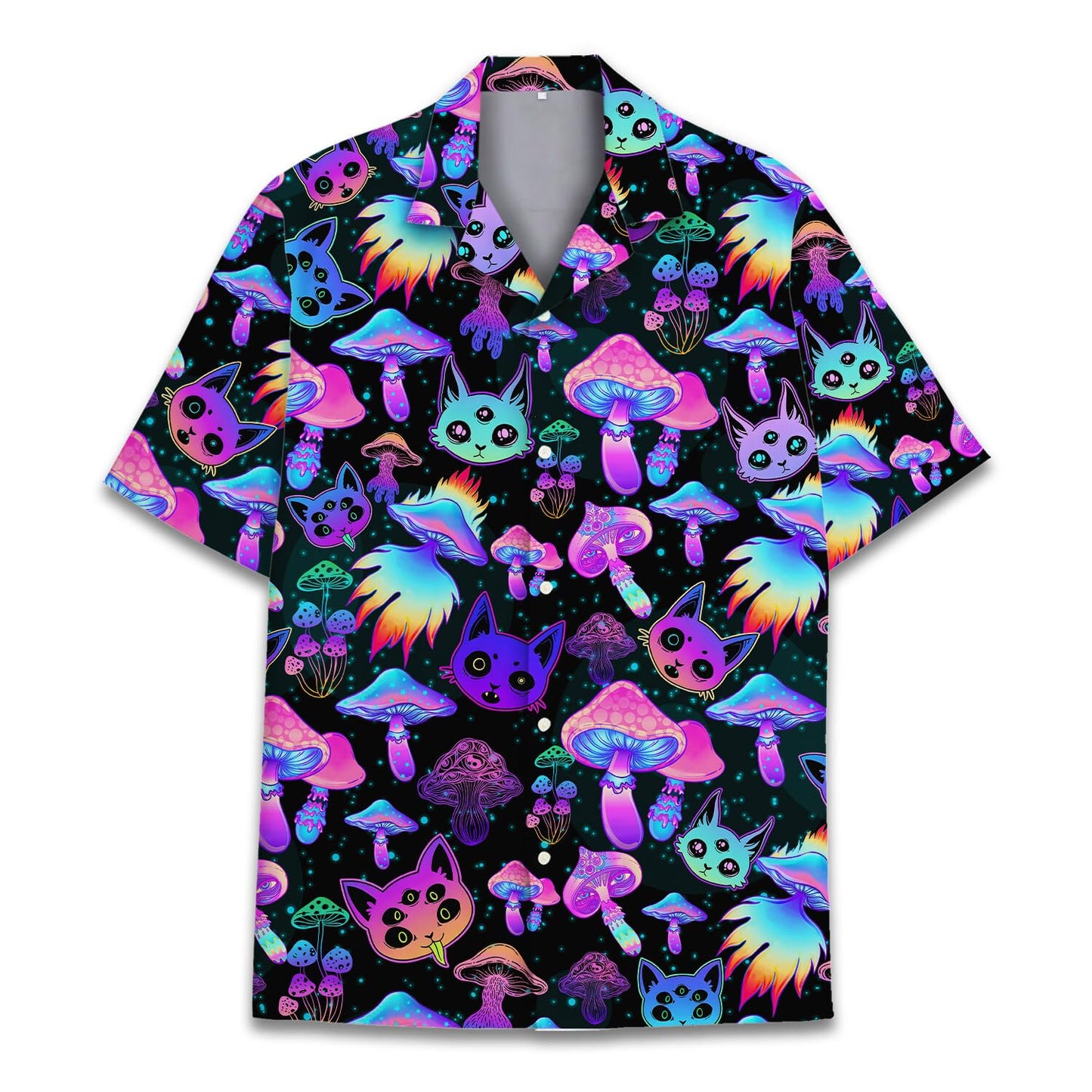 HOTTropical Bigfoot Hawaiian Shirts for Men Women, Sasquatch Summer Beach Button Down Short Sleeve