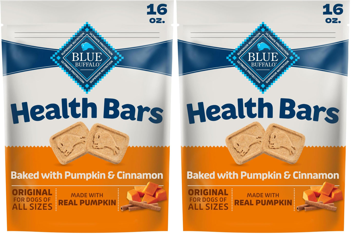 HOTBlue Buffalo Health Bars Apples & Yogurt Crunchy Dog Biscuits, Oven-Baked with Real Apples & Natural Ingredients, Healthy Dog Treats with No Artificial Flavors or Preservatives, Jumbo Box 3.5 lbs.