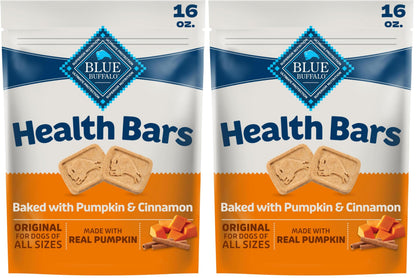HOTBlue Buffalo Health Bars Apples & Yogurt Crunchy Dog Biscuits, Oven-Baked with Real Apples & Natural Ingredients, Healthy Dog Treats with No Artificial Flavors or Preservatives, Jumbo Box 3.5 lbs.