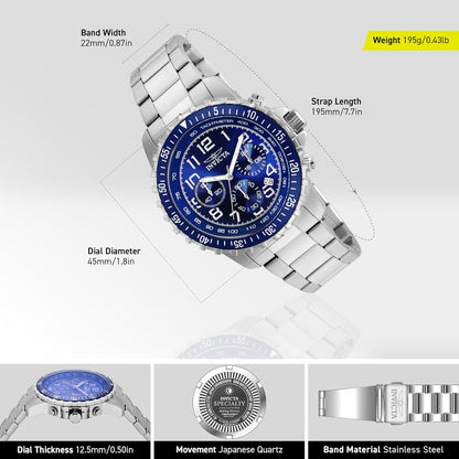 HOTInvicta Men's 1326 Invicta II Chronograph Black Dial Two-Tone Stainless Steel Watch